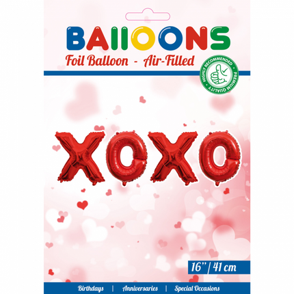 Luftballons Buchstaben Set xoxo Rot 41cm