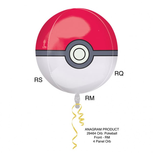 Pokemon Helium Ballon Pokeball 40cm leer