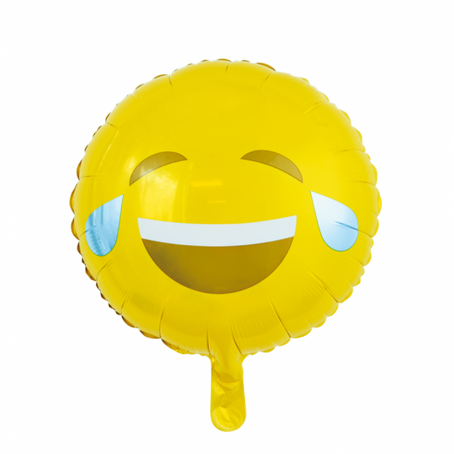Heliumballon Emoji Lächeln 45cm leer