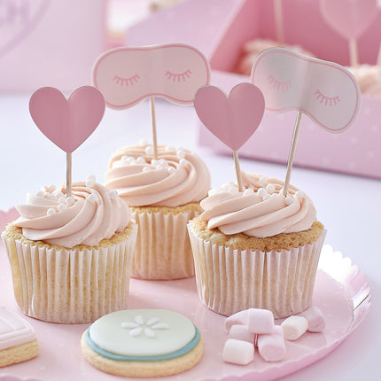 Verwöhnparty Cupcake Toppers 12 Stück