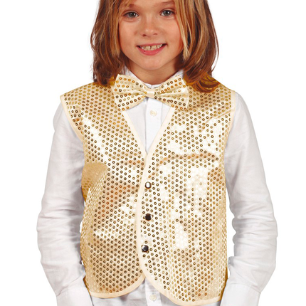 Gold Cardigan Pailletten Kind