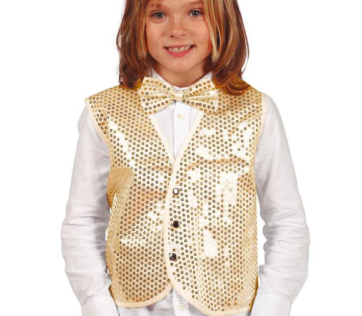 Gold Cardigan Pailletten Kind