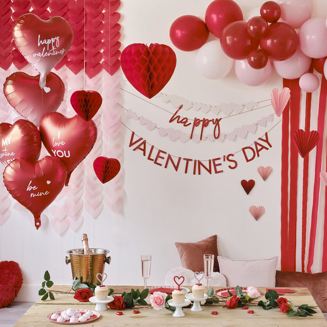 Happy Valentine's Day Girlande 2,5m 2-teilig