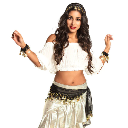 Accessoire Set Black Belly Dancer 4 Stück