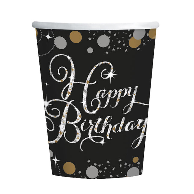 Happy Birthday Becher Happy Birthday Karton 266ml 8 Stück