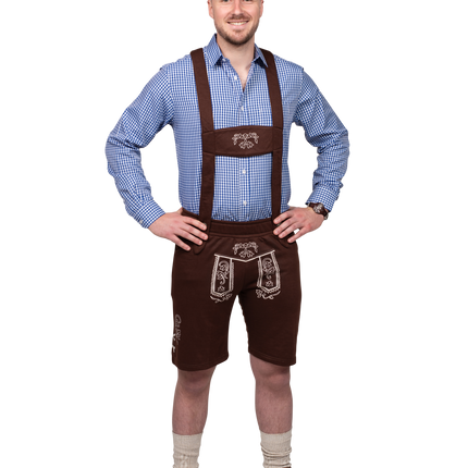 Dunkelbraune Lederhosen für Männer