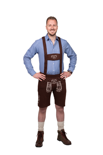 Dunkelbraune Lederhosen für Männer