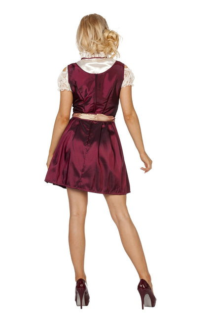 Bordeauxrotes Dirndlkleid Oktoberfest Damen