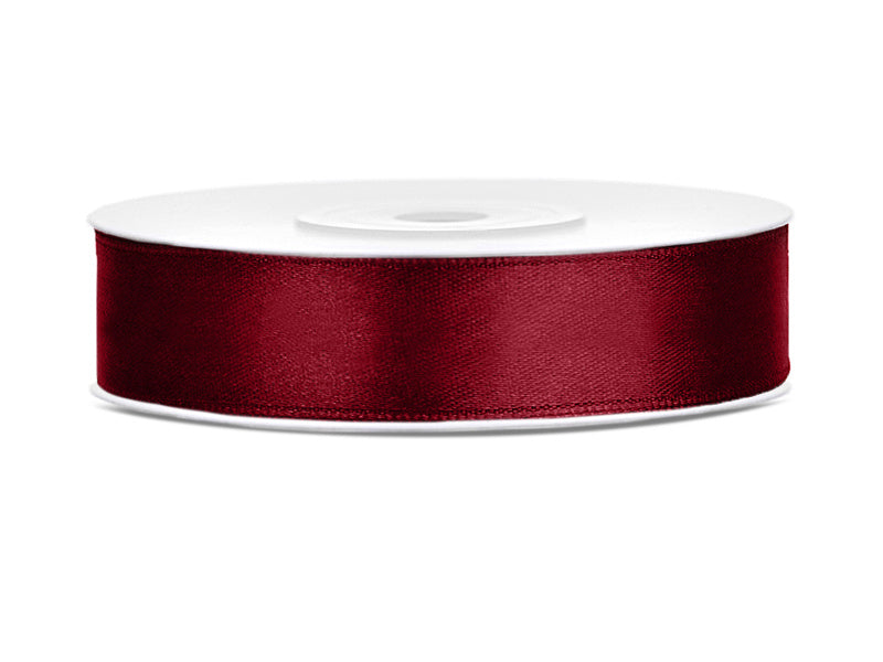 Satinband Bordeaux Rot 12mm 25m