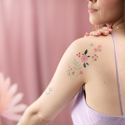 Tattoos Blumen Mix 19Stück