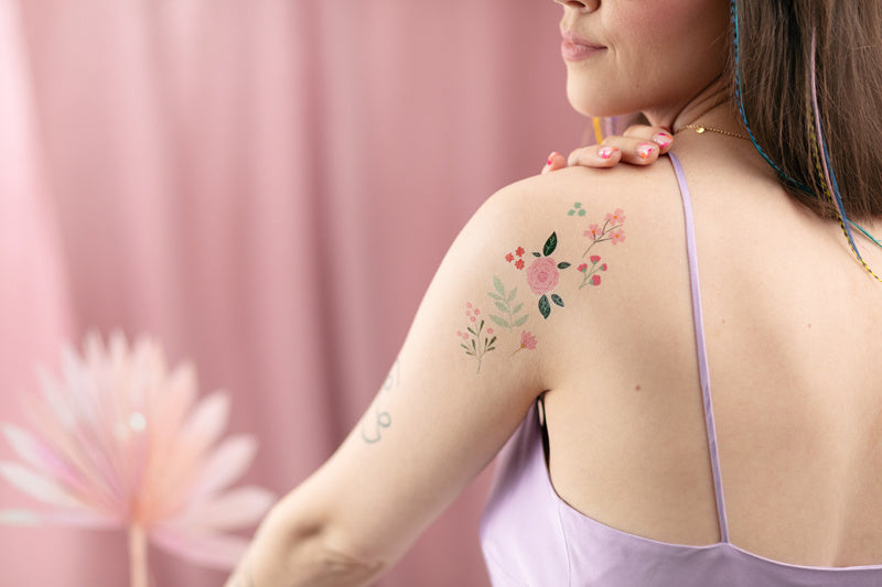 Tattoos Blumen Mix 19Stück