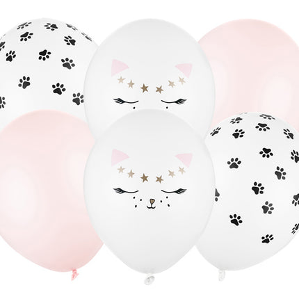 Katze Ballons 30cm 6Stück