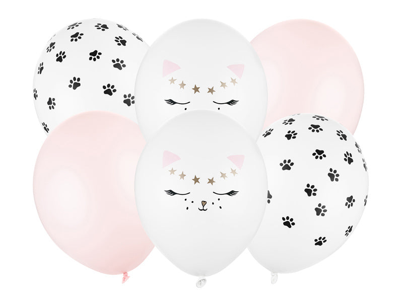 Katze Ballons 30cm 6Stück