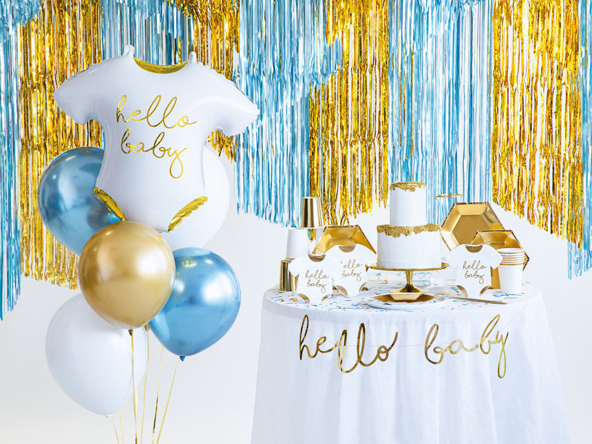 Geburtsgirlande Hello Baby Gold 70cm