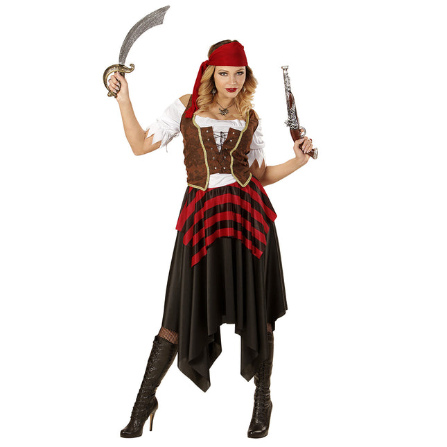 Piratenkleid Rot Damen