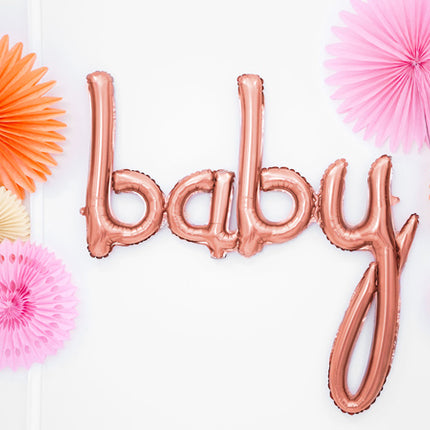 Buchstaben-Ballon-Set Baby Rose Gold Leer 75,5cm