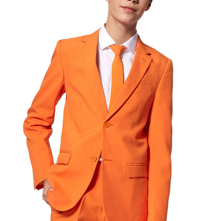 Orangefarbener Anzug Junge Teen OppoSuits