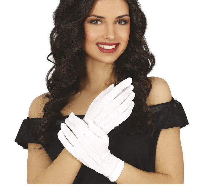 Weiße Handschuhe Damen