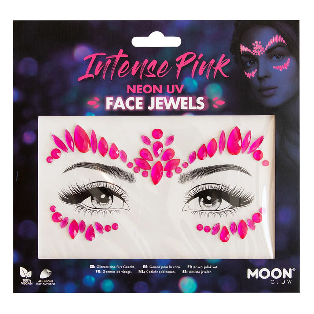 Moon Glow Neon UV Face Jewels Intensives Pink