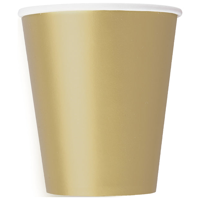 Goldene Becher 266ml 8Stk