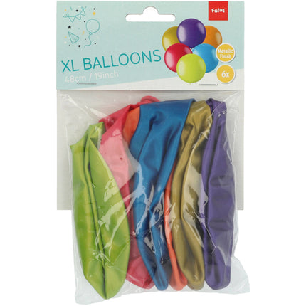 Ballons Metallic Bunt 48cm 6Stk