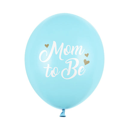 Ballons Mom To Be Blau 30cm 6Stk