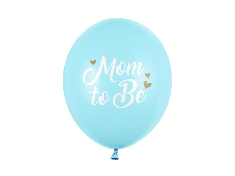 Ballons Mom To Be Blau 30cm 6Stk