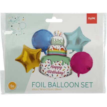 Helium Ballon Torten Set Leer 5 Stück