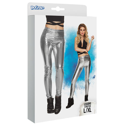 Metallic Silber Legging L-XL