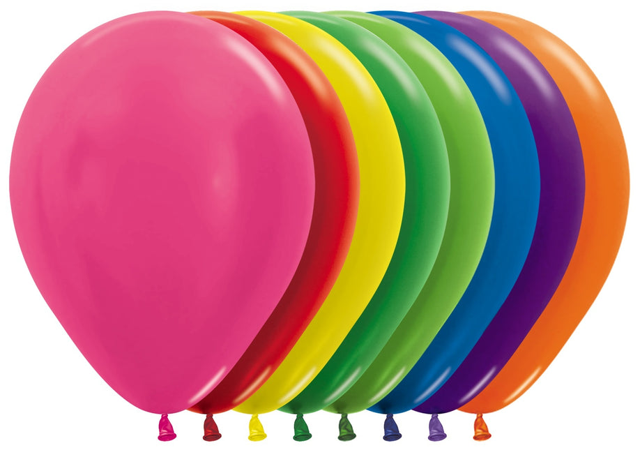 Ballons Metallic Mix 30cm 50Stk