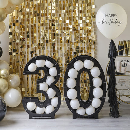 Schwarze Ballons Standard 30 Jahre