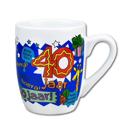 Becher 40 Years Man 12cm