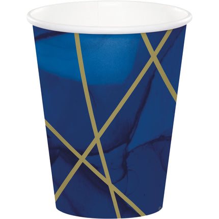 Becher Marmor Blau 256ml 8Stk