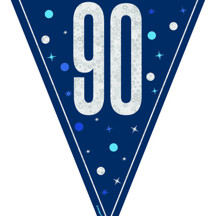 90 Jahre Girlande Blau 2,5m