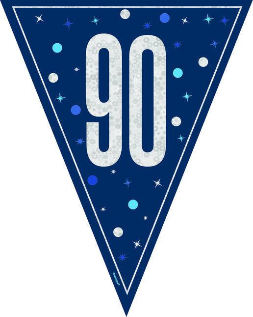 90 Jahre Girlande Blau 2,5m