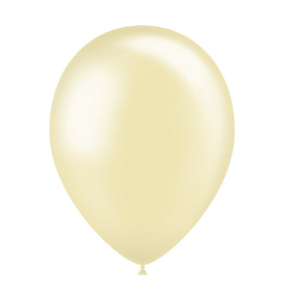 Elfenbeinfarbene Ballons Metallic 25cm 10 Stk.