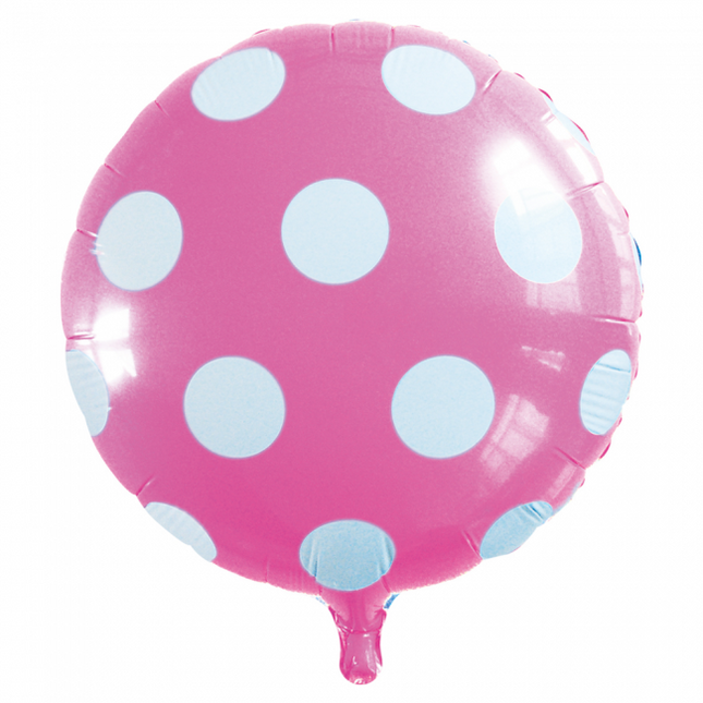 Helium Ballon Dots Hellrosa 45cm leer