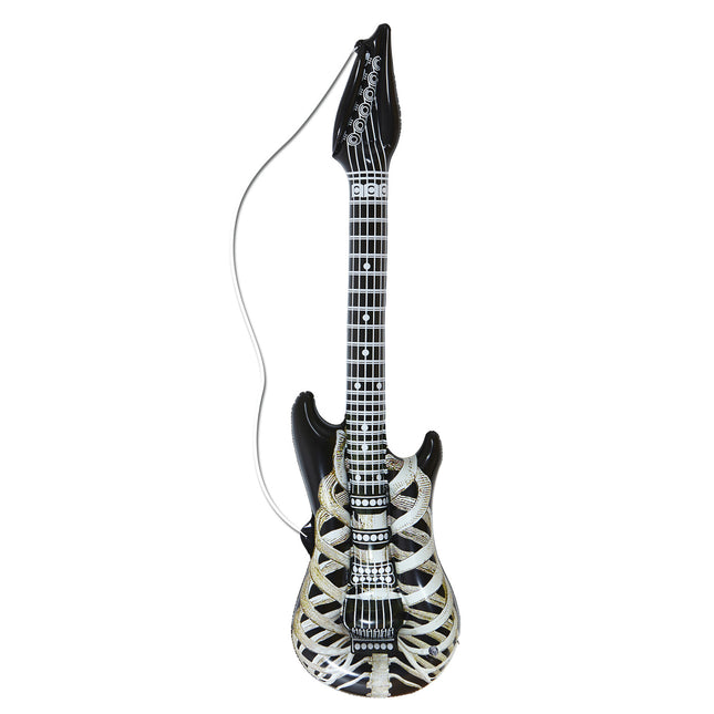 Aufblasbare Gitarre in Schwarz und Weiß