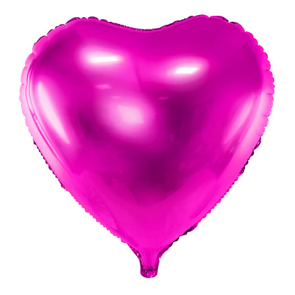 Helium Ballon Herz Fuchsia Leer 45cm