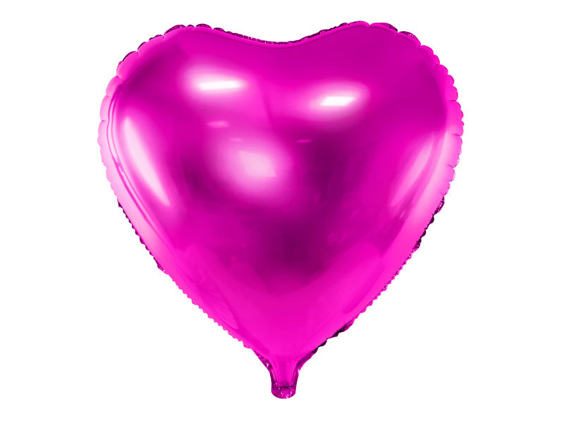 Helium Ballon Herz Fuchsia Leer 45cm