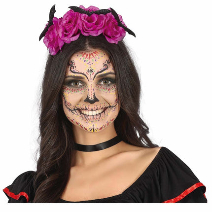 Halloween Haarband Fledermaus Blumen