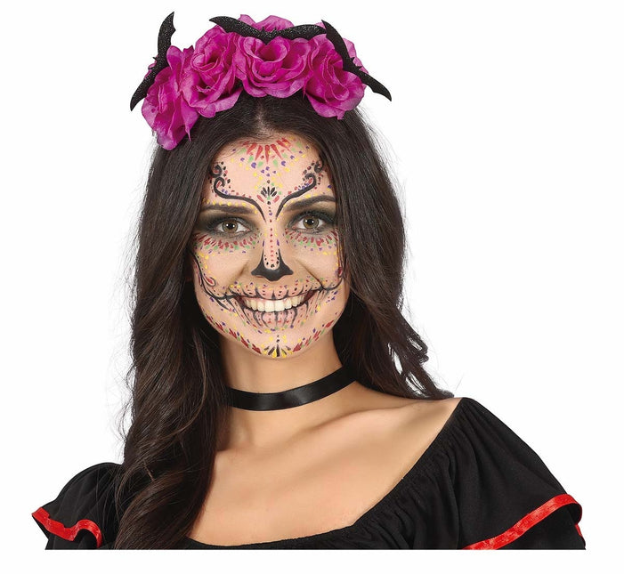 Halloween Haarband Fledermaus Blumen