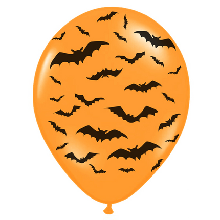 Halloween Ballons Fledermaus 30cm 6Stk