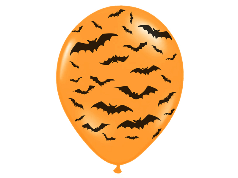 Halloween Ballons Fledermaus 30cm 6Stk