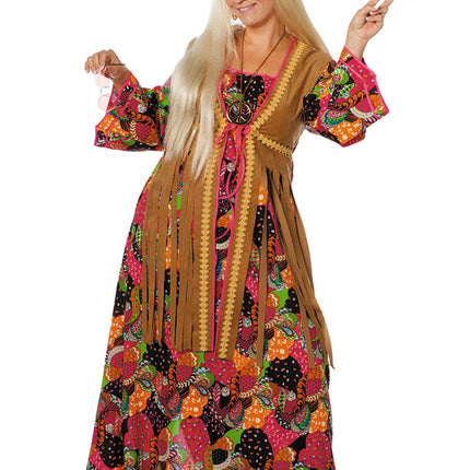 Hippie Kleid Lang Bunt