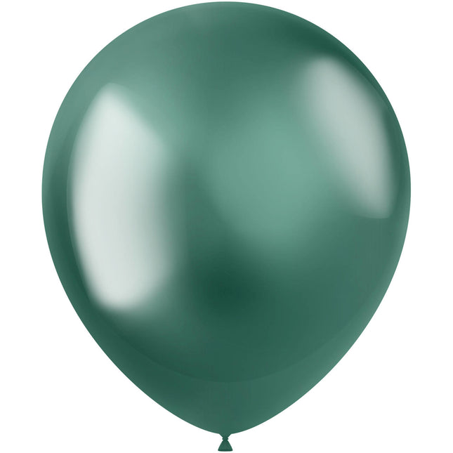 Grüne Luftballons Chrom 33cm 10 Stk.