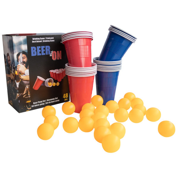 Getränkespiel Beerpong Set 48 Teile