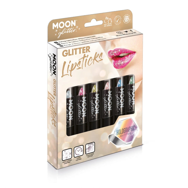 Moon Glitter Holographic Glitter Lipstick Gold 4.2g