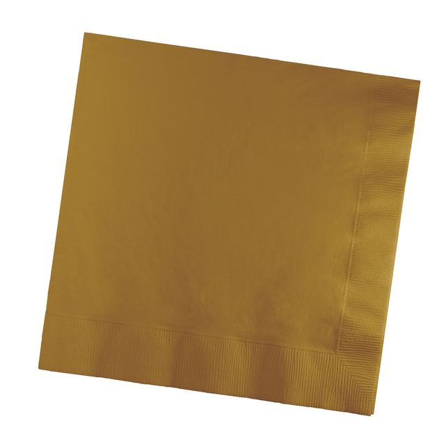 Goldene Servietten 3-lagig 41cm 25Stk