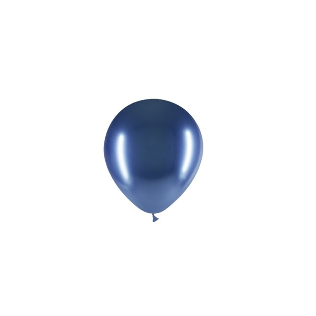 Blaue Ballons Chrom 13cm 100Stk